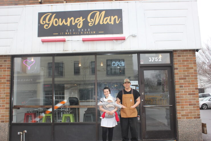 storefront, Young Man