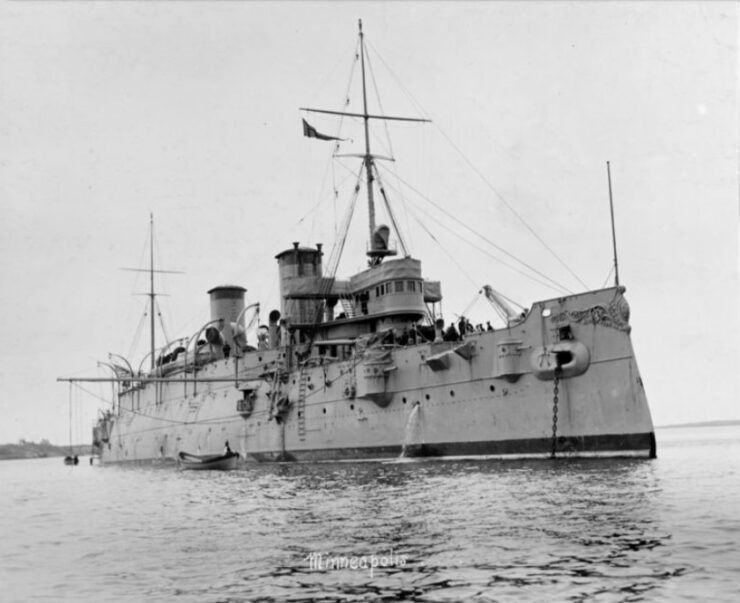 ship at anchor in 1898