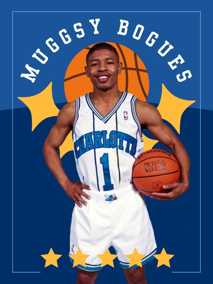 Mugsy Bogues of the Charlotte Hornets. What an outstanding athlete - so  much heart!