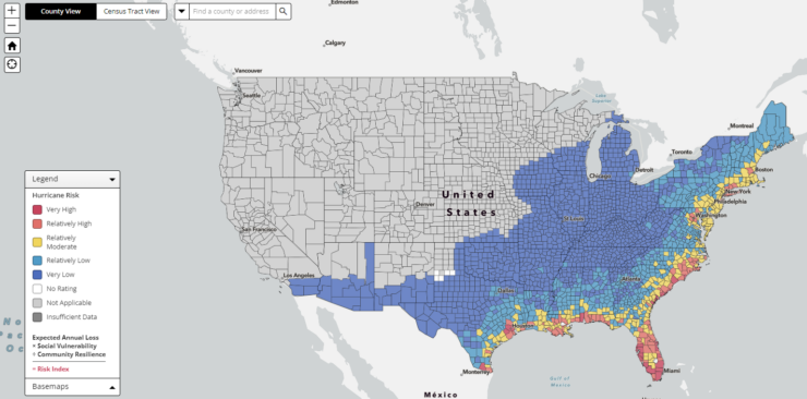 US Hurricane Map