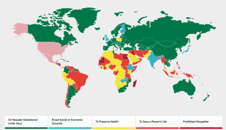 Abortion and Law World Map