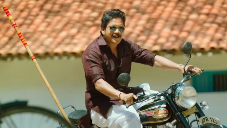 Akkineni Nagarjuna Riding a Bike