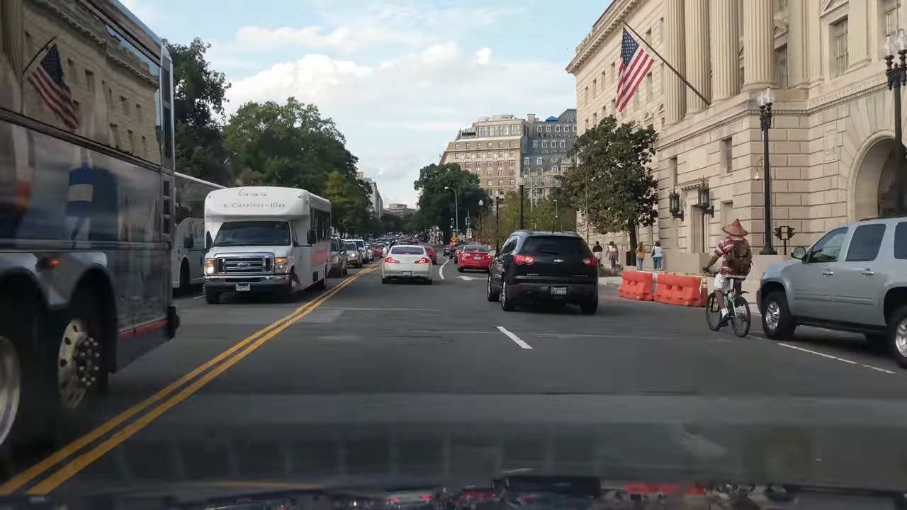 Driving around Washington, D.C.