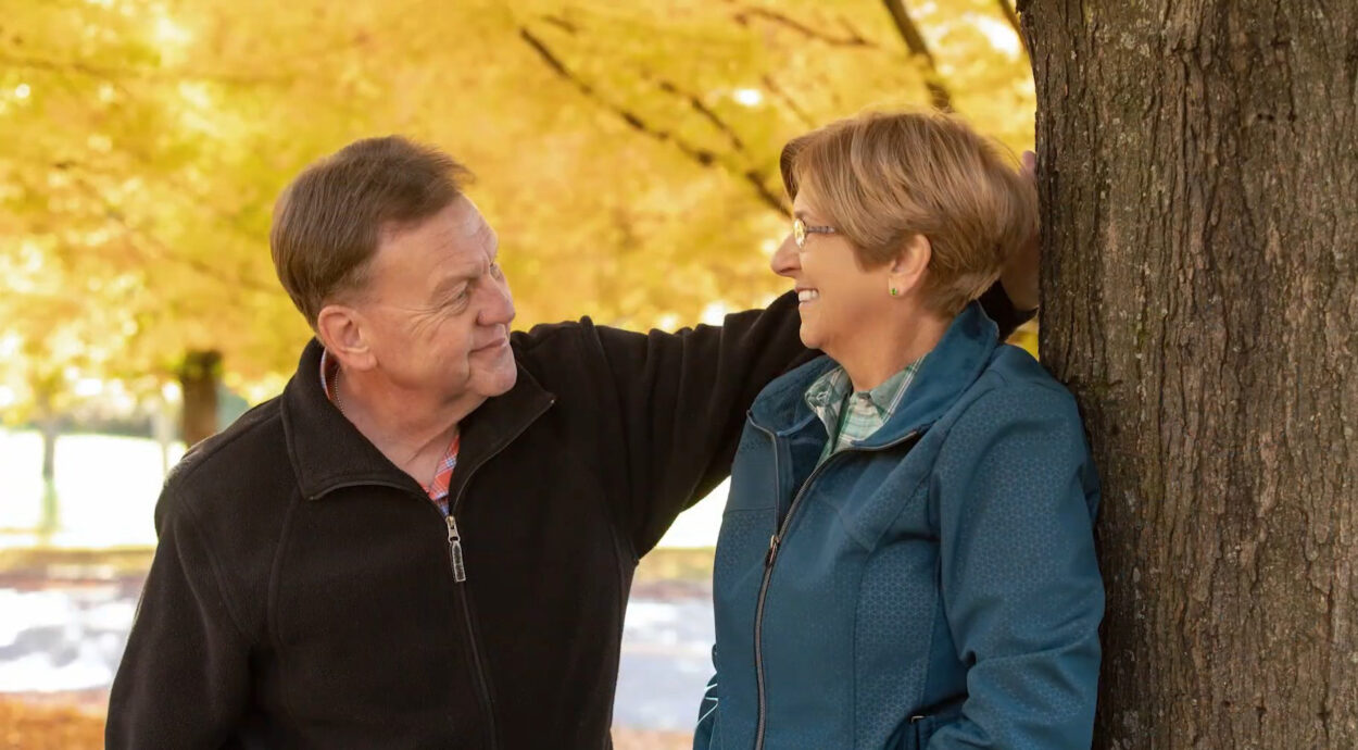 Retired Couple In Park