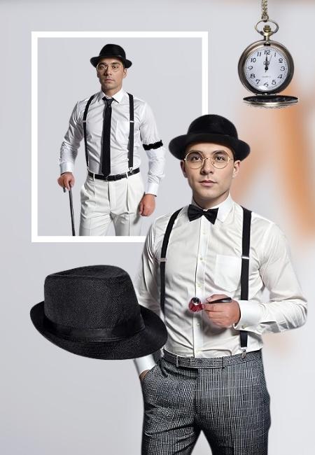 Ishua 1920s Men Costume Accessories