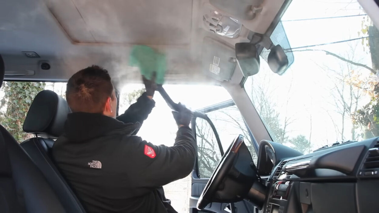 Man Cleaning His Car