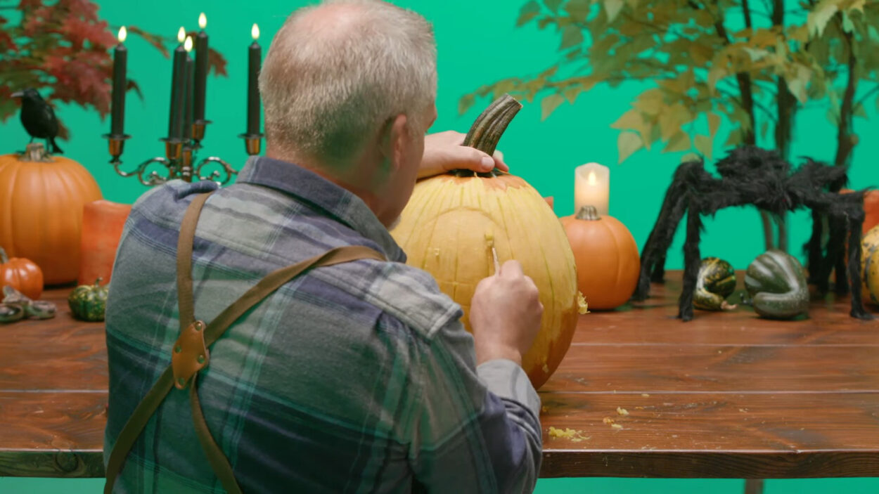 Mike Wazowski Pumpkin Carving
