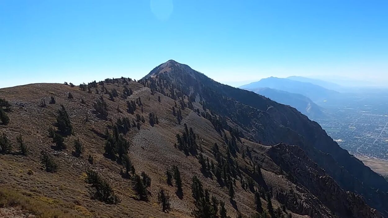 Wasatch Mountains geology high above North Ogden, Utah near Willard Peak