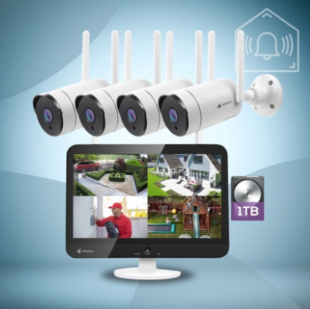 Kittyhok 10CH Wireless Security System Outdoor with Monitor 