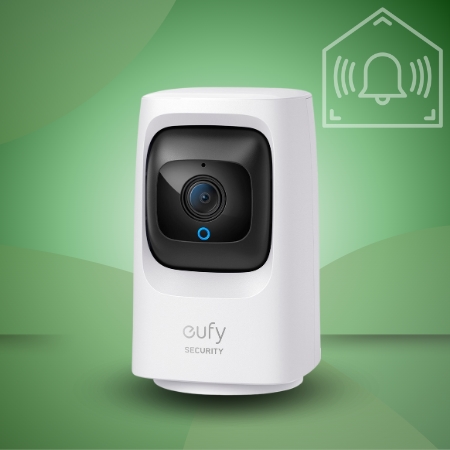 eufy Security - Indoor Cam Mini 2k HD Wi-Fi Pan & Tilt Security Cam