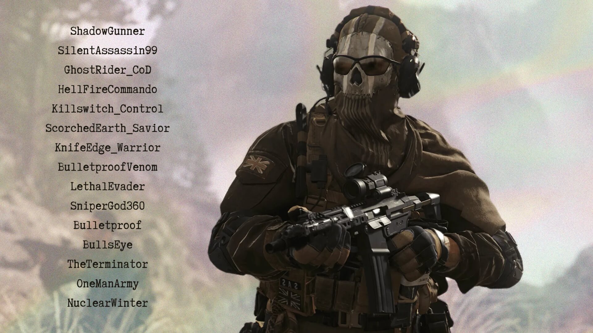 Call of Duty Usernames Ideas