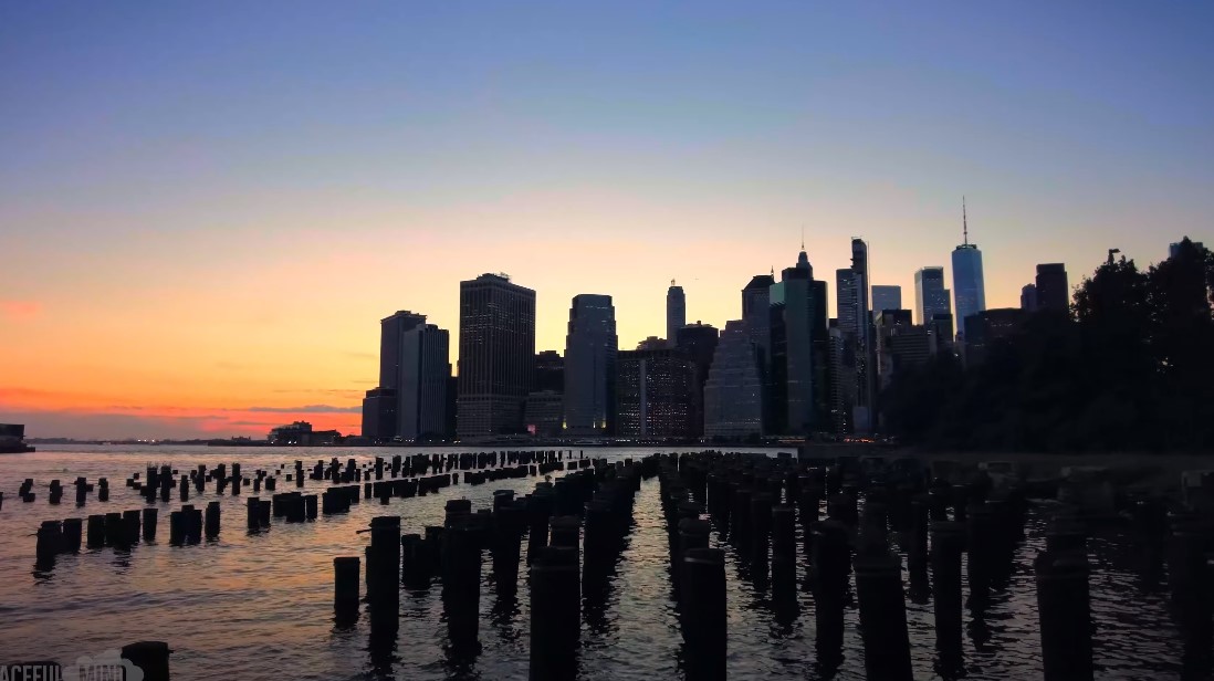 NYC skyline sunset
