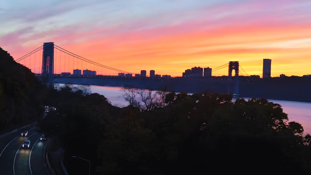 Watching the sunset in NYC