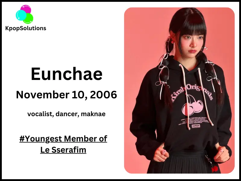 Le Sserafim Member Eunchae birthday and current age.