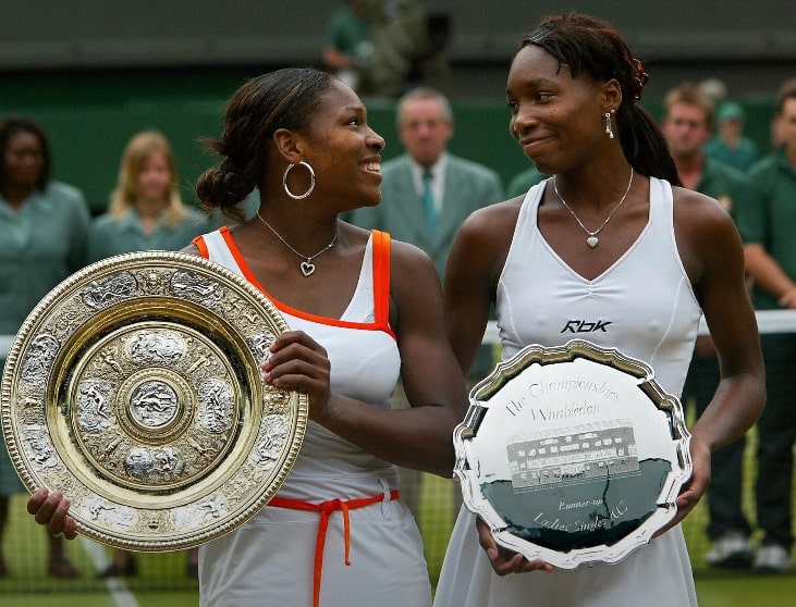Venus and Serena Williams at the 2003 Wimbledon final