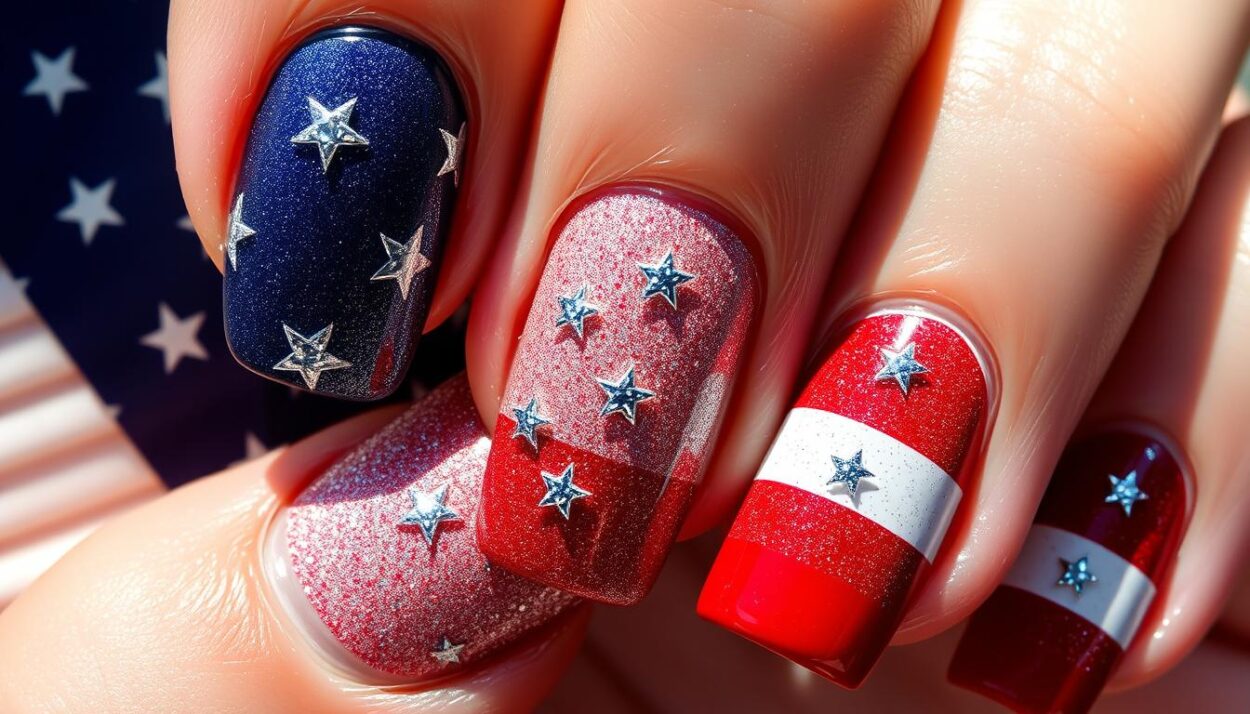 American flag nail art ideas