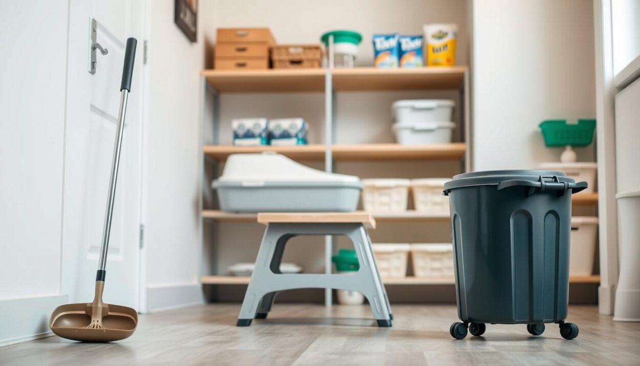 bending-free litter maintenance