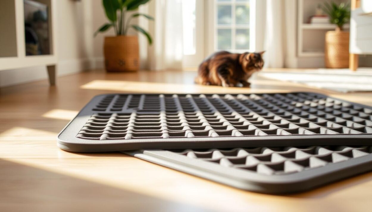 cat litter mat features