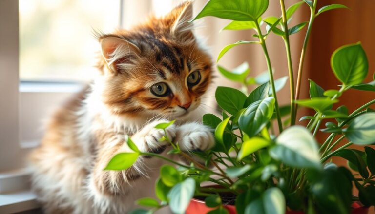 cat peeing on house plants