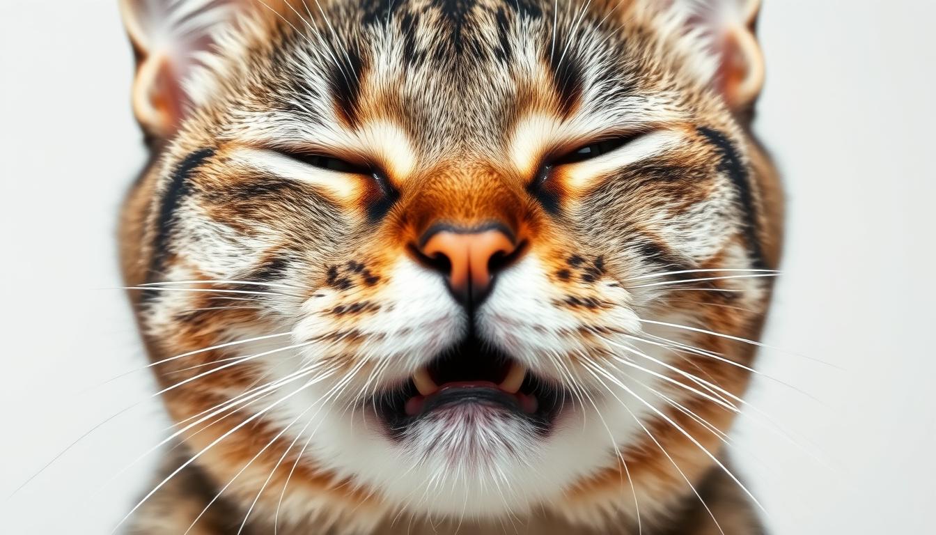 cat sneezing
