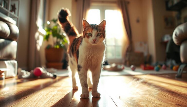 cat spraying in house