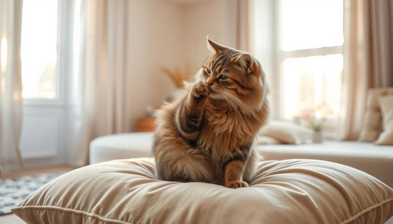 feline grooming routine