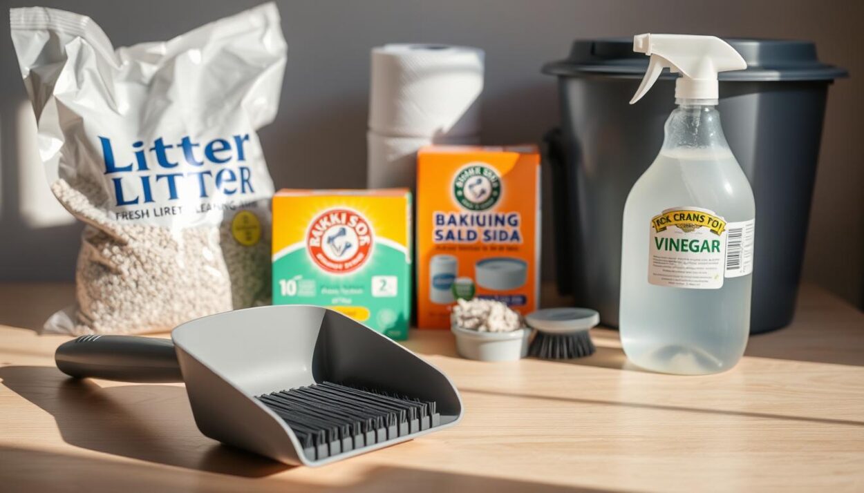 litter box cleaning supplies