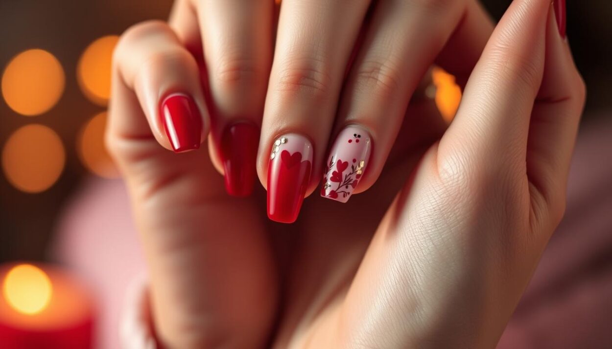 trendy Valentine's nails