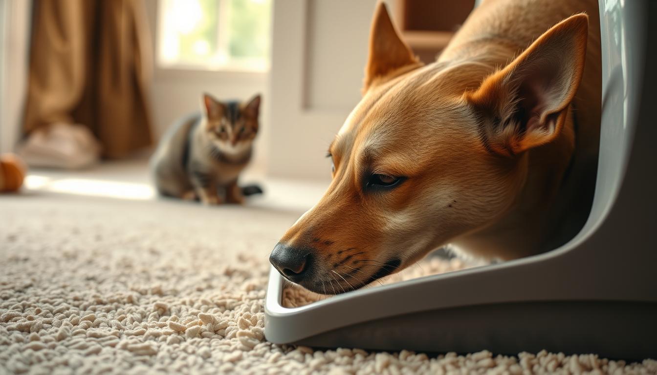 what happens when a dog eats cat poop and litter