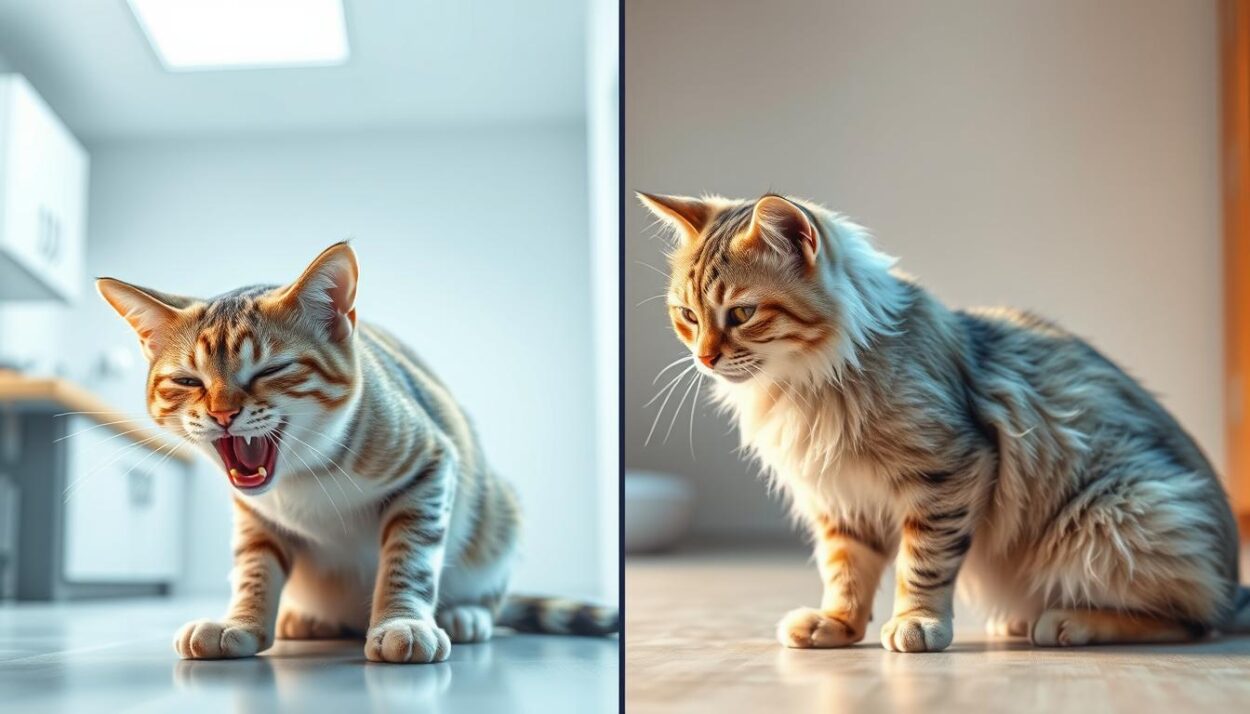 acute vs chronic vomiting in cats