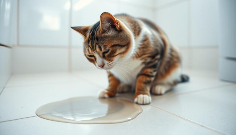 cat sick clear liquid