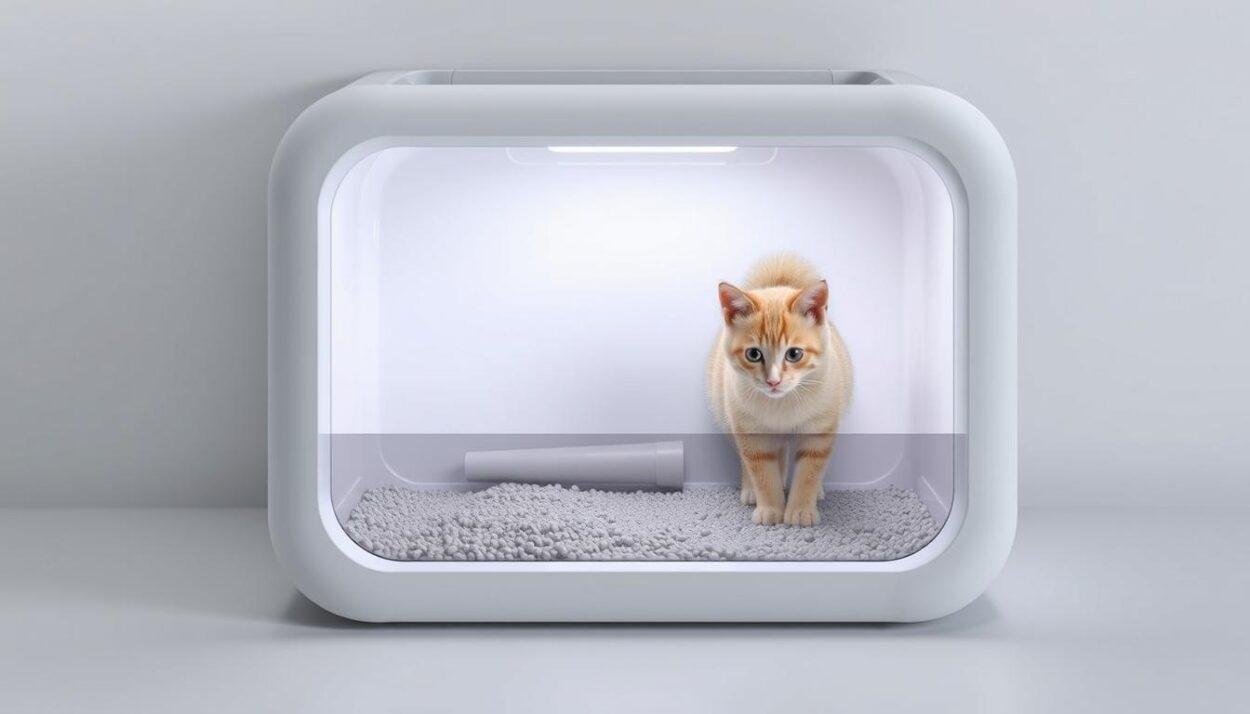 easy assembly self-cleaning litter box