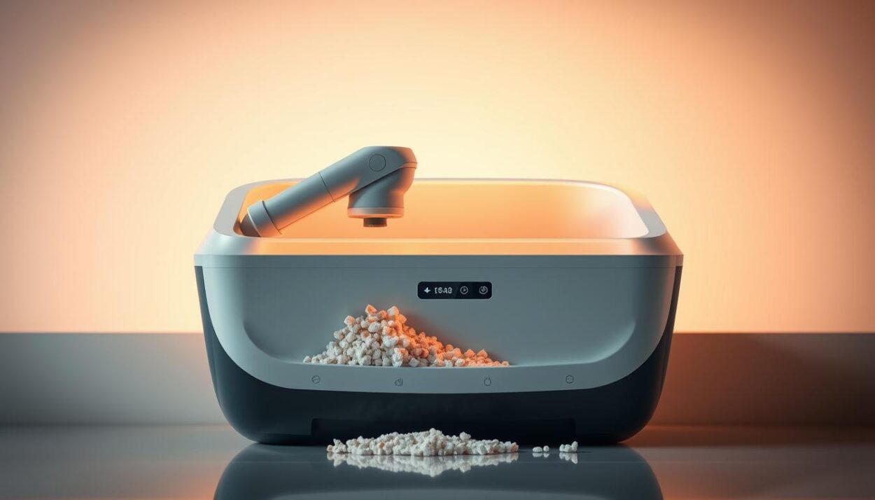 self-cleaning litter box features