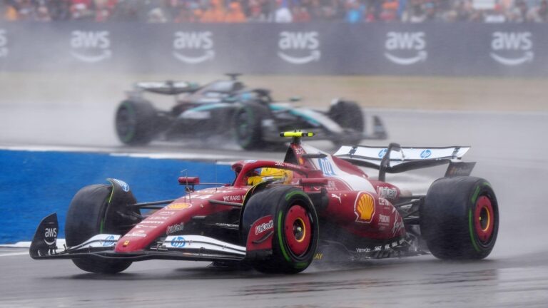 Hamilton's car was 'incredibly difficult to handle' in the wet conditions.